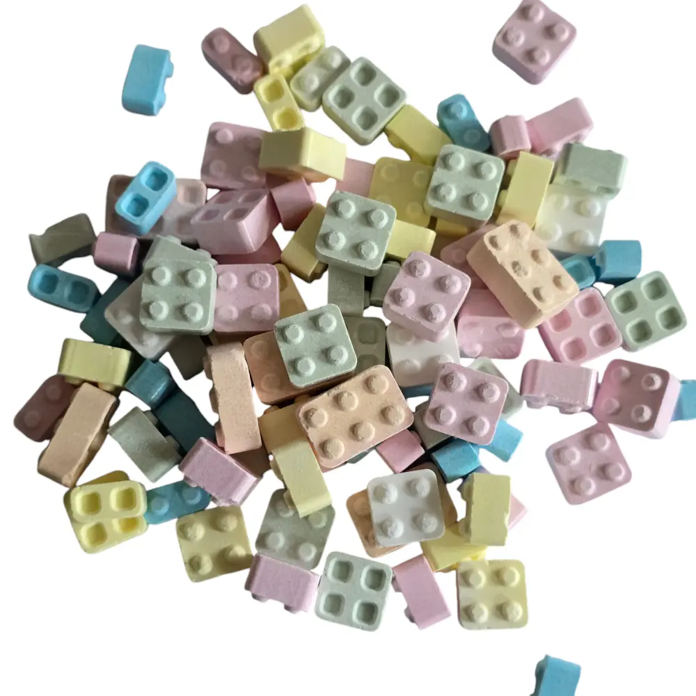 Lego snoep dextrose in pastelkleuren. 100 gram (Halal en glutenvrij)