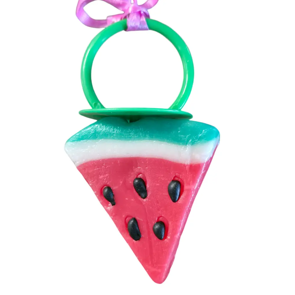 Watermeloen Lolly met Ring en Lint (7x7 cm)