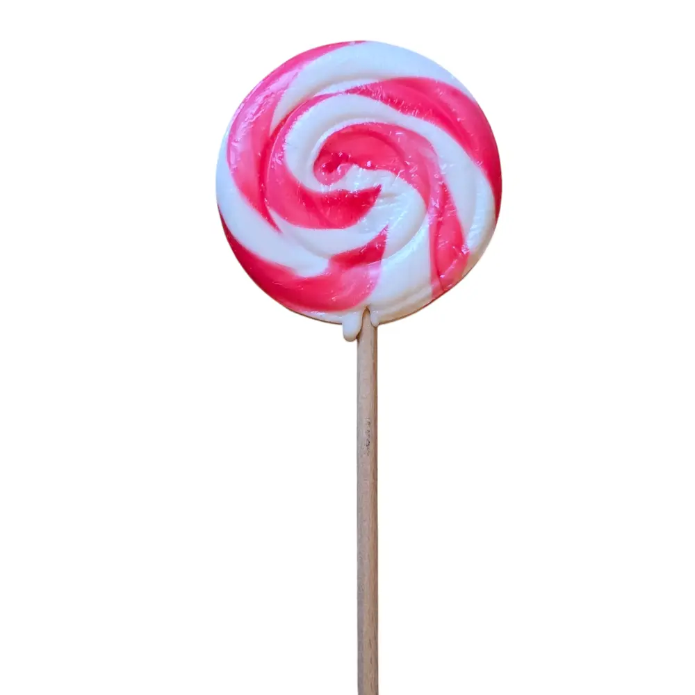 Spiraal lolly roze - 7 cm - per stuk.