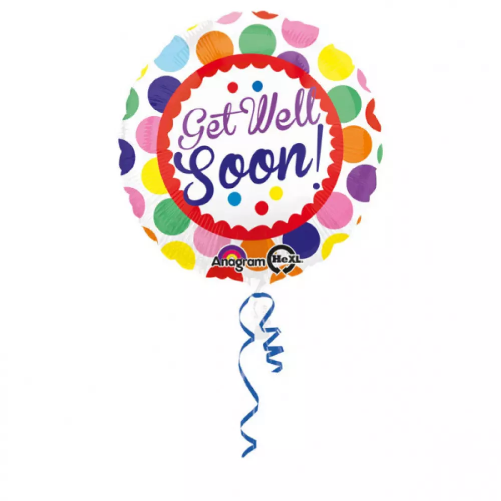 Folie ballon - Get Well Soon - rond 43 cm / 17 inch