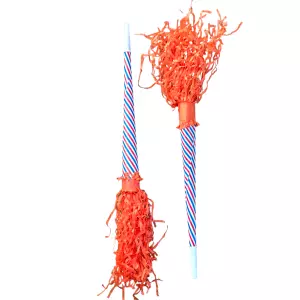 Feesttoeter - Rood, Wit, Blauw met Oranje Slingers - 50 cm