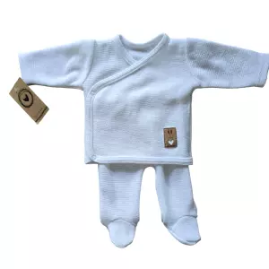 Fijn Gebreid Babypakje - Maat 62 - Wit