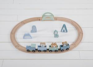 Manoeuvreren kiespijn vruchten Little Dutch - houten trein met wagonnetjes Adventure Blue - GIOIA's cadeau  en feestartikelen